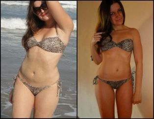 Gadis sebelum dan selepas diet Kegemaran